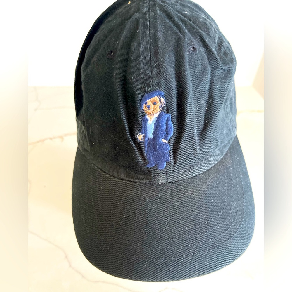 Vintage polo Ralph Lauren bear hat snowbeach USA p-wing  graphic